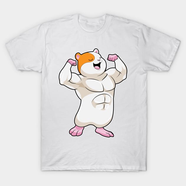 Hamster as Bodybuilder with big Muscles T-Shirt by Markus Schnabel